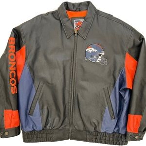 Denver Broncos Black Leather Jacket